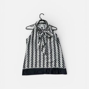 Banana Republic Black and White Chevron Blouse